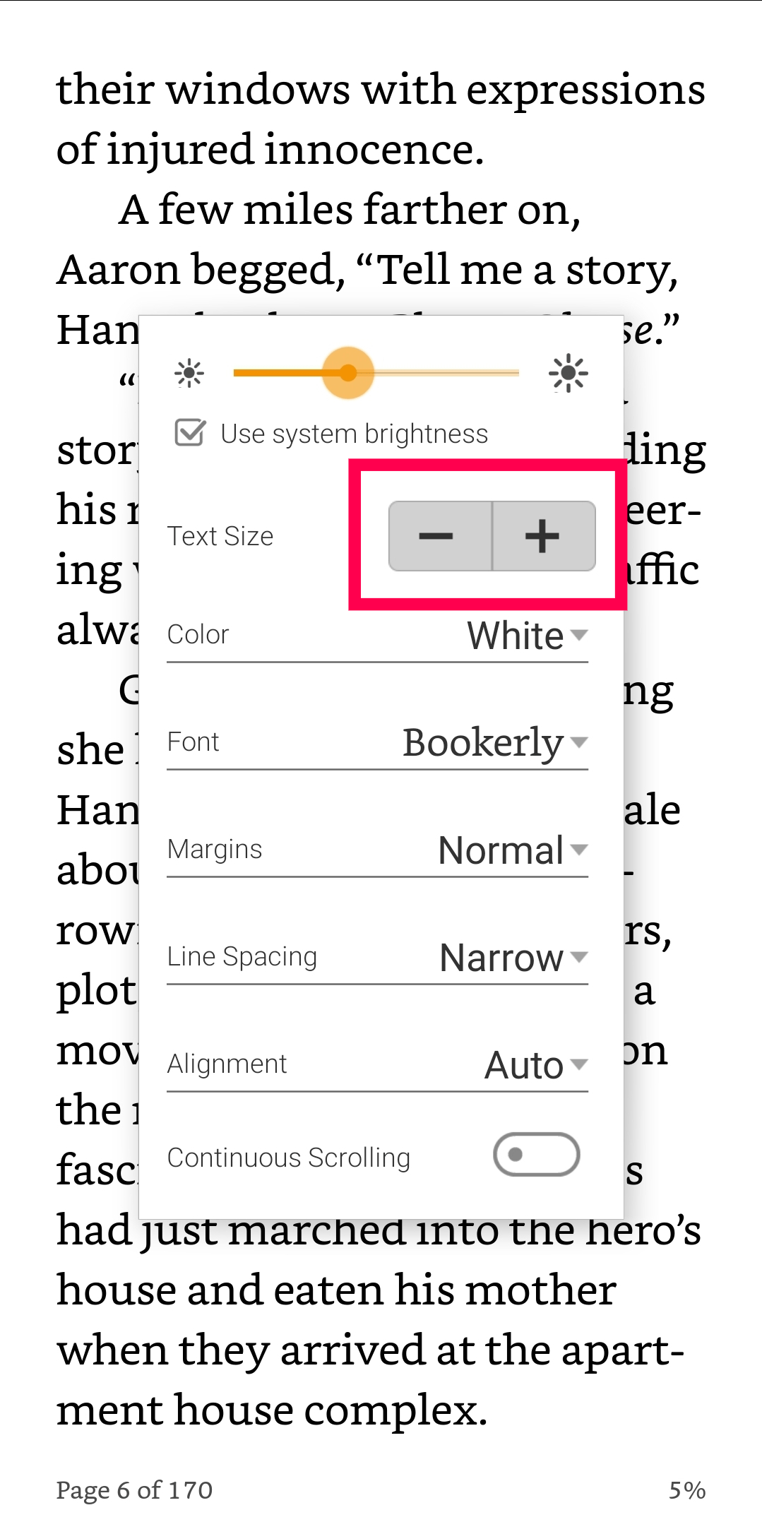 page numbers in kindle for mac